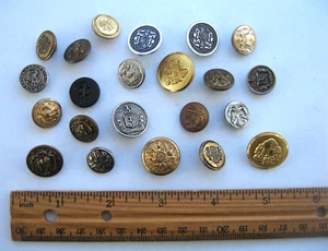 Lot of Old Vintage Uniform Buttons Spectemur Agendo  - Some Military Army Navy ? - Picture 1 of 7
