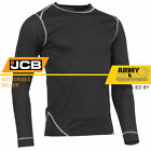 JCB Mens Base Layer Active Thermal Baselayer Shirt Work Warm Top Sport Active