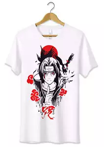 T-Shirt Maglietta Itachi Uchiha Naruto Anime Tshirt Cotone Uomo Donna Bambino - Picture 1 of 3