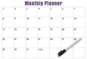 Large A3 Magnetic whiteboard Monthly planner with marker Reusable (Aust made) - Picture 1 of 1
