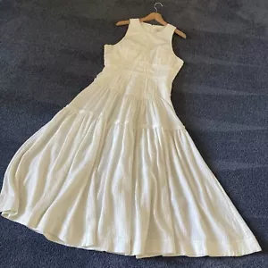AJE ivory 'tidal' corset bodice long midi dress 14 formal races cocktail gown - Picture 1 of 20