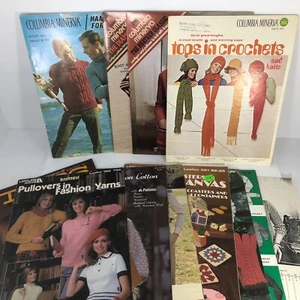 14 Vintage Knitting Magazines & Brochures Leisure Arts Columbia Minerva - Picture 1 of 8