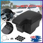 For Mg Zs 2017-2023 Car Center Console Armrest Box Storage Case Pu Leather Black
