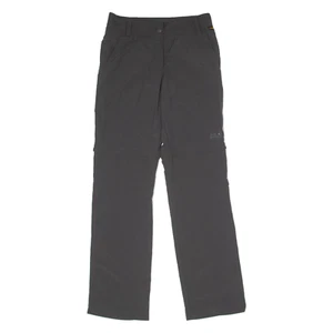 JACK WOLFSKIN Outdoor Womens Trousers Grey Regular Wide-Leg W27 L31 - Picture 1 of 6