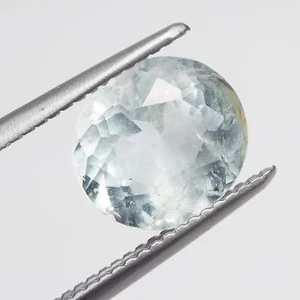 STUNNING NATURAL LIGHT BLUE AQUAMARINE 1.28CT LOOSE GEMSTONE 7.4 X 6.8 X 4.7 MM - Picture 1 of 6