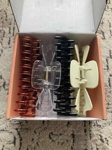 NEW Liliebe Box of 4 Large Hair Claw Clips - Picture 1 of 4