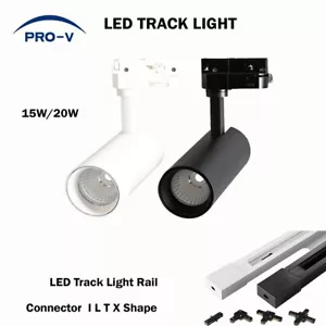 15W 20W LED Track Light Bar Ceiling Spot Light Track Rail Connector Optional - Picture 1 of 37