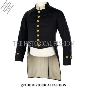 Chaqueta Royal Naval 1748-67 Chaqueta Naval Hombre Azul Marino Lana Tailcoat - Imagen 1 de 2