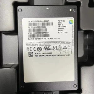 3.84TB SSD Samsung PM1643a 2.5" SAS MZ1LT3T8HBLS-00007 MZ-ILT3T8B 12GB 3840GB - Picture 1 of 2