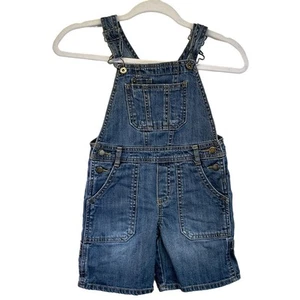 Genuine Kids from Osh Kosh Unisex 4T Blue Jeans Overall Shorts Summer Casual - Picture 1 of 8