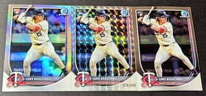 2025 Bowman Chrome Red Rookie Refractor /499 Luke Keaschall RC #61 Twins - Picture 1 of 2