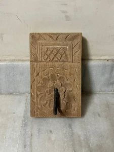 Holz Vintage Wand Dekor Schlüssel Hänger Kiste Original Old Hand Gefertigt - Bild 1 von 5