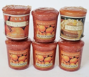 Yankee Candle Spiced Pumpkin & Pumpkin Pie (6) Votive Samplers - Retired - Picture 1 of 1