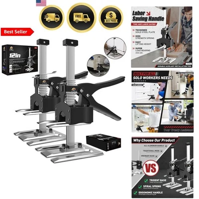 Labor Saving Arm Jack Handle 2 Pack Construction Wall Tile Locator Lift Device - Image 1 of 4
