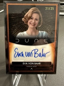 2025 Topps Chrome Dune EVA VON BAHR Autogrammkarte Oscar nominiert Makeup Artist #/25 - Bild 1 von 2