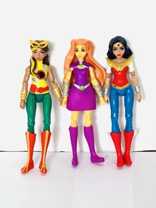 Lote de figuras DC Super Hero Girls (3) Starfire Wonder Woman HawkGirl leer 6 pulgadas - Imagen 1 de 8