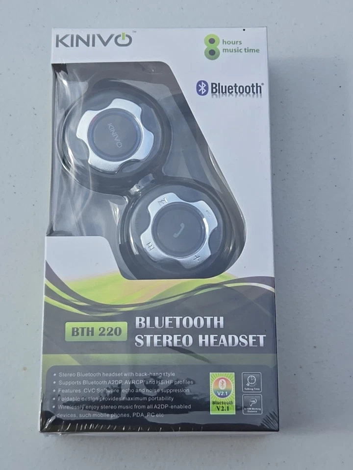Auriculares estéreo Kinivo BTH220 Bluetooth - Soporta transmisión inalámbrica de música NUEVO Foto 1 de 4