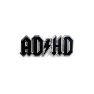 ADHD SOFT ENAMEL CHROME PLATED PIN YESTERDAYS CO AD HD - Picture 1 of 1
