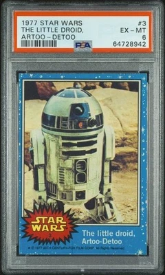 1977 Topps Star Wars #3 The Little Droid Artoo-Detoo PSA 6 Foto 1 de 2