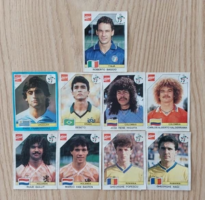 1990 Panini Italia 90 World Cup Sticker Coca Cola Hagi Van Basten Baggio (9x) - Bild 1 von 5