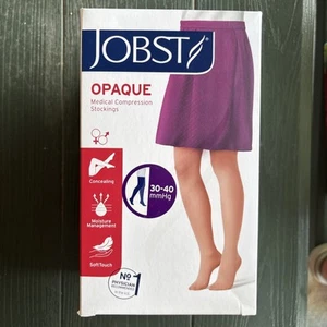 Jobst opaque 30-40 MmHg Compression thigh high Open toe beige Size Small  115548 - Picture 1 of 6