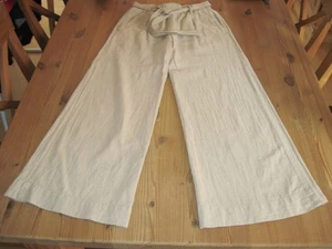 Mädchen Damen Hose WIDE LEG Gr. 146-152 Beige Leinen-BW-Mischung MANGUUN Top - Bild 1 von 17