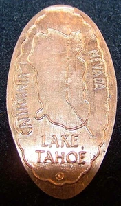 LPE-136: Vintage Elongated cent: LAKE TAHOE - Picture 1 of 2
