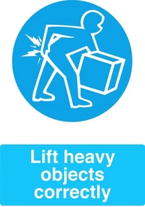 Blue Mandatory HEAVY Signage Acrylic Or Vinyl Sign Sticker Notice Decal Safety - Picture 1 of 2