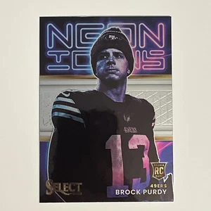Brock Purdy 2022 Panini Select Neon Icons Silver Prizm #NI-15 Rookie RC 49ers - Picture 1 of 2