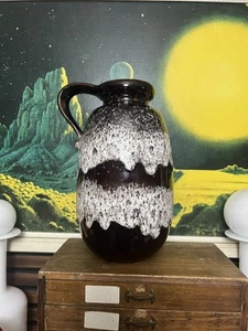 Vintage West German Scheurich Fat Lava Drip Glaze Pottery Vase 484-27 - 27cm - Bild 1 von 6