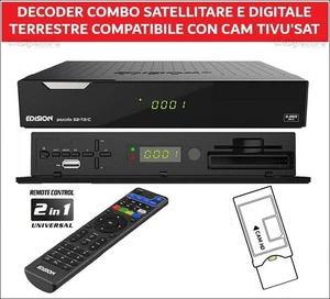 Ricevitore Satellitare Tvsat Decoder Tivusat HD Compatibile Con Cam CI Tv Sat - Foto 1 di 6