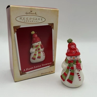 Hallmark Keepsake Ornament 2005 A Happy Little Snowman con caja Foto 1 de 4