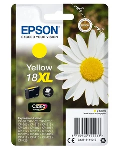 Epson 18XL Yellow Daisy High Yield Genuine, Claria Home Ink Cartridge, XL High C - Photo 1/2