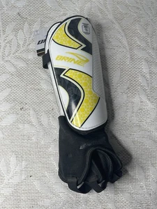 NEW! Brine DT-PRO Shinguards Yellow And White   Size Large - Picture 1 of 3