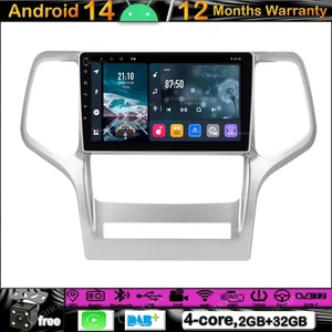 9"Android 14 Autoradio GPS SATNavi Carplay DAB For Jeep Grand Cherokee 2010-2013 - Picture 1 of 12