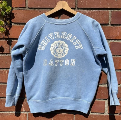 Vintage University of Dayton Raglen Short Sleeve Sweatshirt - Image 1 of 4