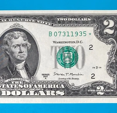July 31, 1935 (B 07311935 *) BIRTHDAY $2 Two Dollar Bill *UNC* - Image 1 of 4