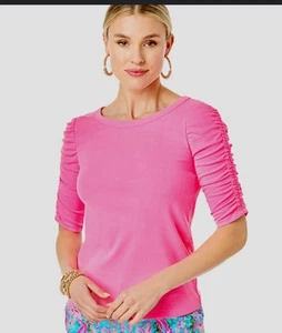 Lilly Pulitzer Belden Knit Top - Aura Pink - XXS NWT - Picture 1 of 5