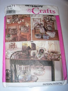 UNCUT SIMPLICITY Sewing Pattern 9471 HOME DECOR FABRIC BOX BASKET PHOTO FRAME - Picture 1 of 3
