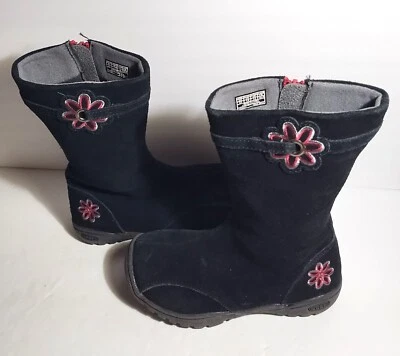 Botas de gamuza Keen para niña--negras con flor--talla 13 Foto 1 de 4