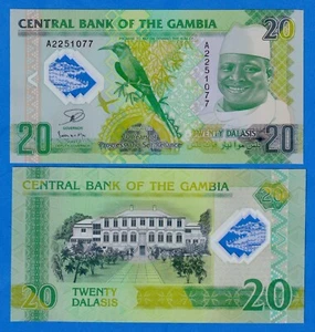Gambia 20 Dalasis 2014 P-30 UNC Commemorative Polymer Note - Carmine bee eater - Picture 1 of 3