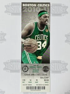 2011 Pistons Boston Celtics Ticket 4/3/11 Shaq O'Neal Final Last Reg Season Game - Picture 1 of 1