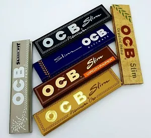 OCB Organic Hemp Brown Ultimate Virgin Black Blue Silver Gold King Slim Papers - Picture 1 of 40