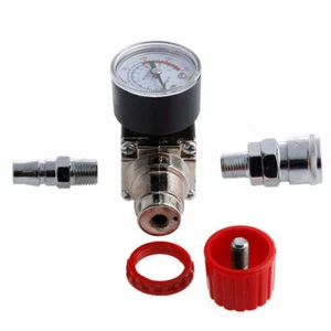 Druckluftminderer Druckluft-Regler Manometer 1/4 Zoll Druckregler Kompressor - Bild 1 von 5