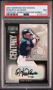 2001 DONRUSS SIGNATURE HAWAII CENTURY MARKS MASTER SERIES ROBERTO ALOMAR SN 2/5 - Picture 1 of 2