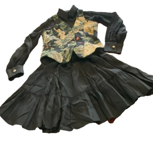 Vintage Business As Usual... Girls size S/7-8 3-Piece Set: Vest, Blouse, Skirt - Picture 1 of 10