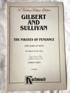 Gilbert & Sullivan DIE PIRATEN VON PENZANCE Chor Stimmen Klavier Gesang Musik Buch - Bild 1 von 4