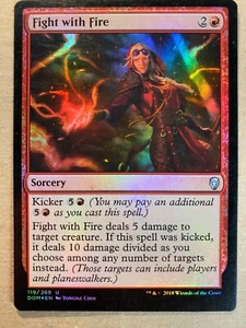 MTG 1x FOIL Fight with Fire Dominaria Modern Magic the Gathering Card x1 LP - Picture 1 of 1