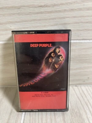 DEEP PURPLE-FIREBALL-WB-1971-M52564-VG++RARE-CASSETTE Red Label Paper Label - Image 1 of 4