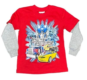 Vintage Transformers Long Sleeve Shirt Boys 2007 Graphic Crew Neck Youth Small 4 - Picture 1 of 13